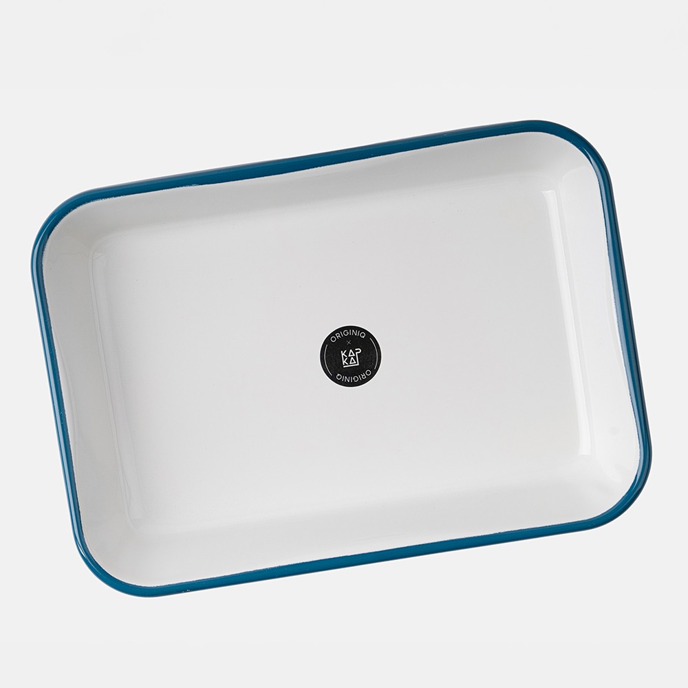 오리지니크 캅카 법랑 사각 접시 파스타 플레이팅 스퀘어 XL 바다, 1개, 단품 49,900원