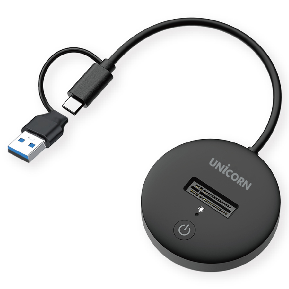 유니콘 USB A타입-C타입 NVMe SSD 도킹 스테이션 M.2외장케이스 SM-600DP 13,800원