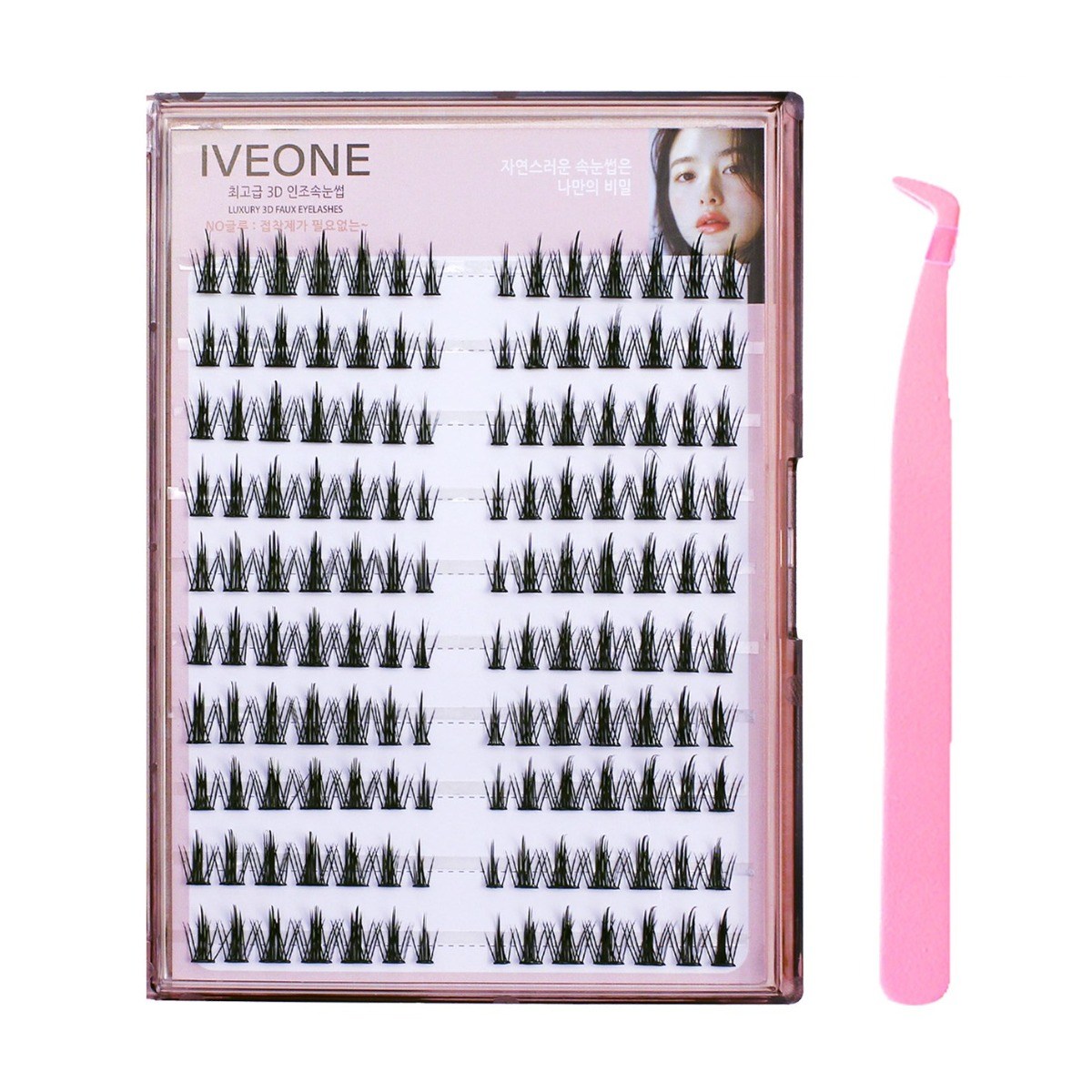 아이브원 클리어 라이트 속눈썹 10줄 120가닥 대용량 밀착형 3D 슬림 블랙 C컬  최신 속눈썹 집게 증정 37,840원