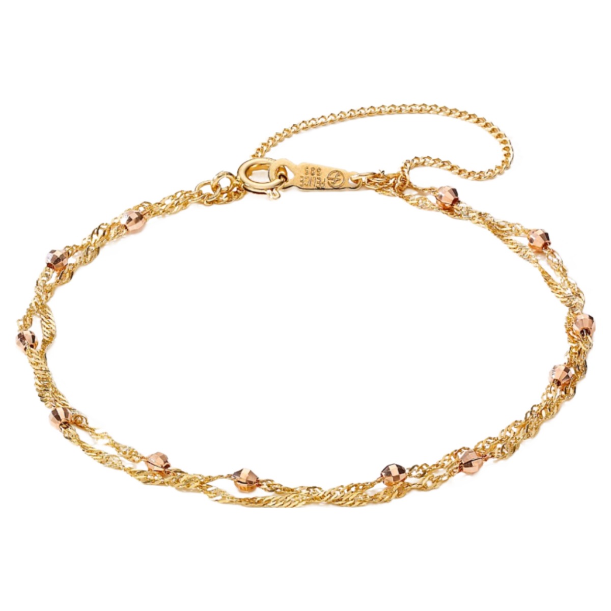 펠리체골드 14K 토트아 팔찌 (+쇼핑백증정) 데일리 금 체인 두줄팔찌 심플 선물추천 골드 기념일 여자친구 로즈골드 493,160원