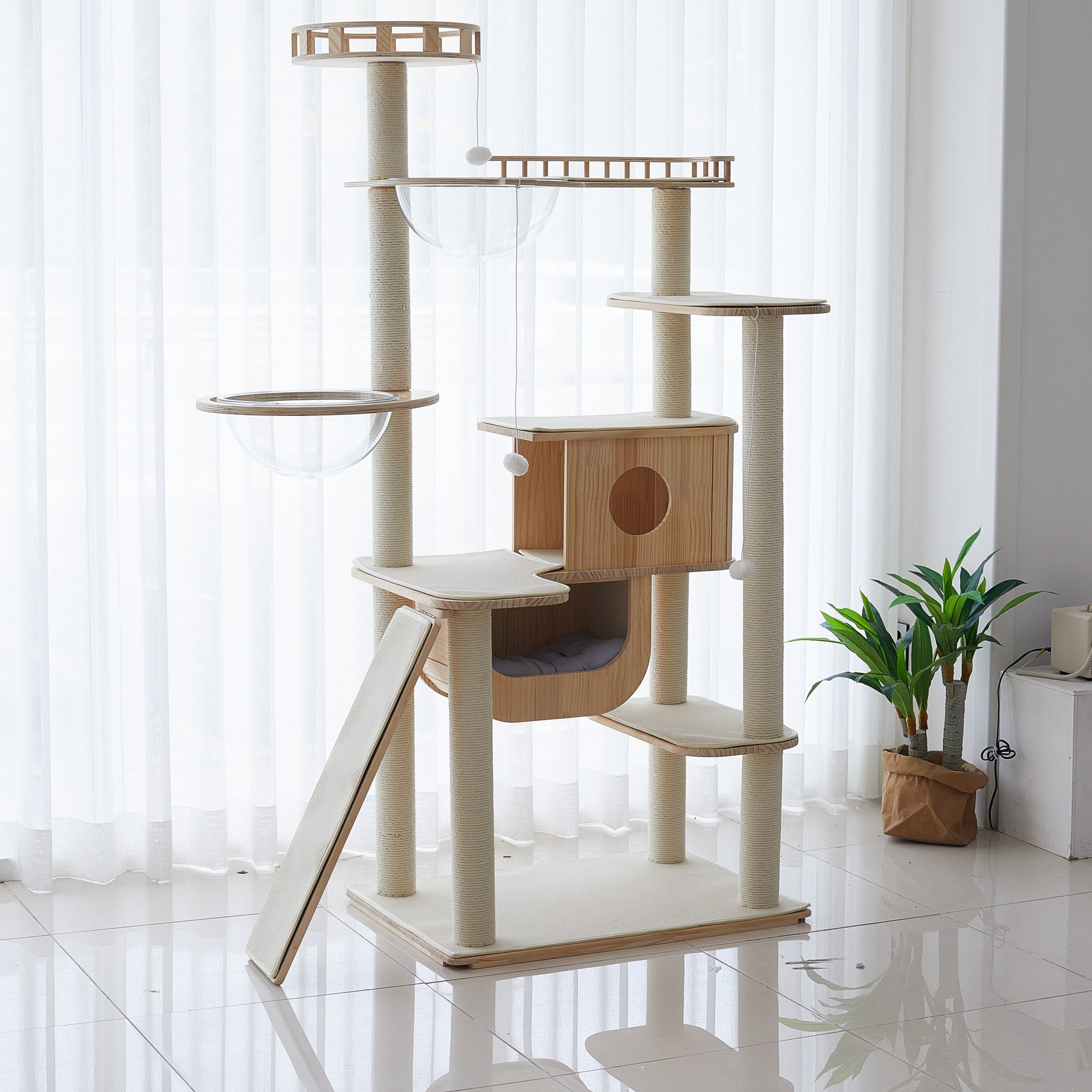 가르르 원목 고양이 캣타워 캣폴 갤럭시 캣타워, 1개, 브라운 415,000원