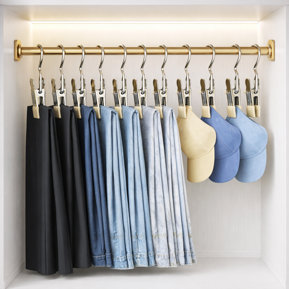 온리담 논슬립 1단 집게 옷걸이 고급형 집게 치마 바지걸이 모자집게 8,900원