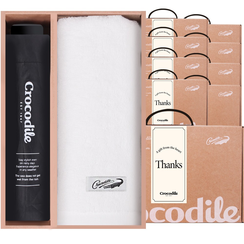 크로커다일 수동 3단 우산+150g 코마사 타올 선물 세트 169,900원