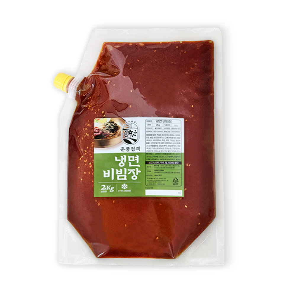 춘풍접객 냉면 비빔장 2kg 대용량 식당용 업소용 비빔 양념장 막국수 쫄면 소스 냉면장, 1개, 2kg 14,000원