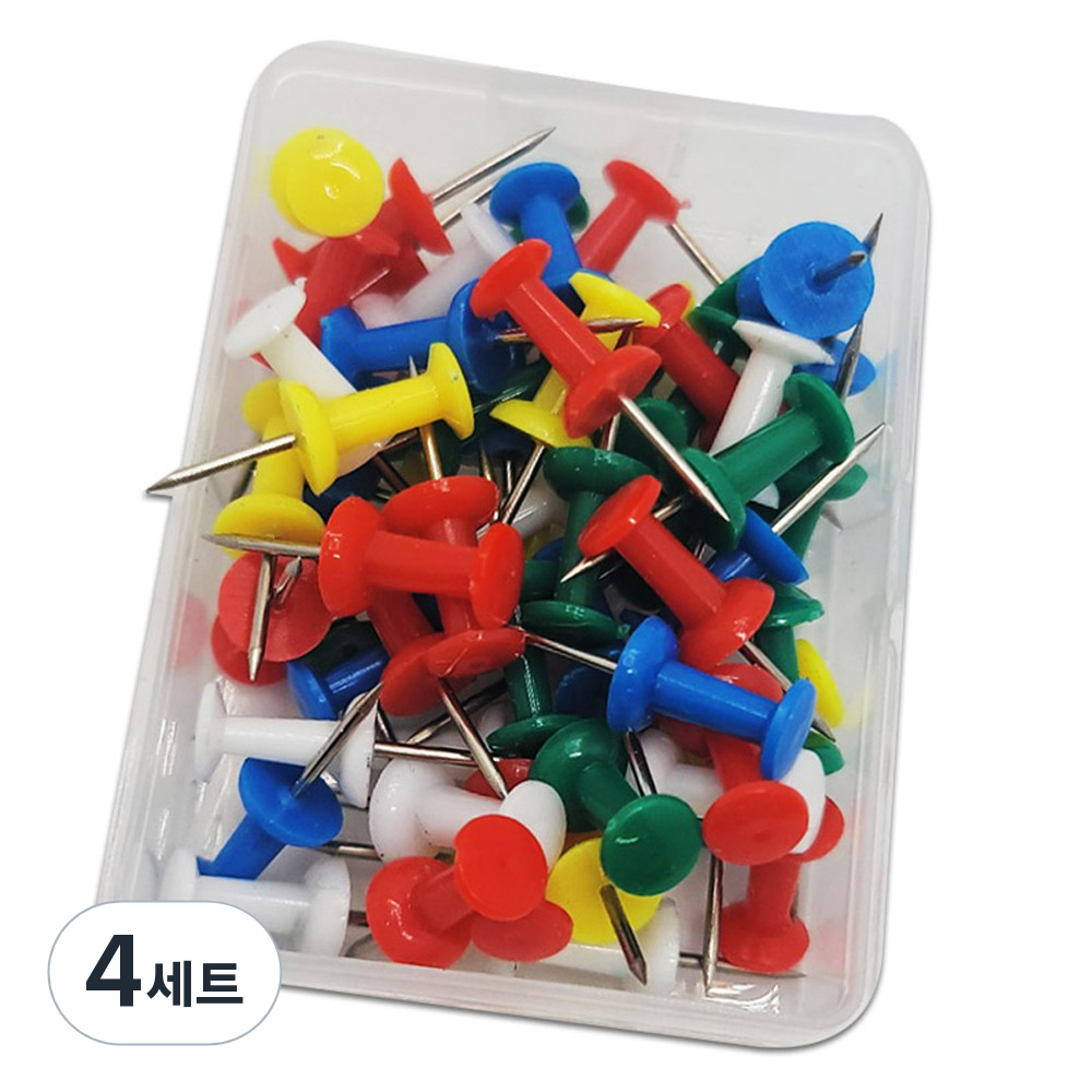 마다꾸미 컬러 투명 피스 압정 문서 고정핀 80p 세트 01 혼합, 4세트 23,600원