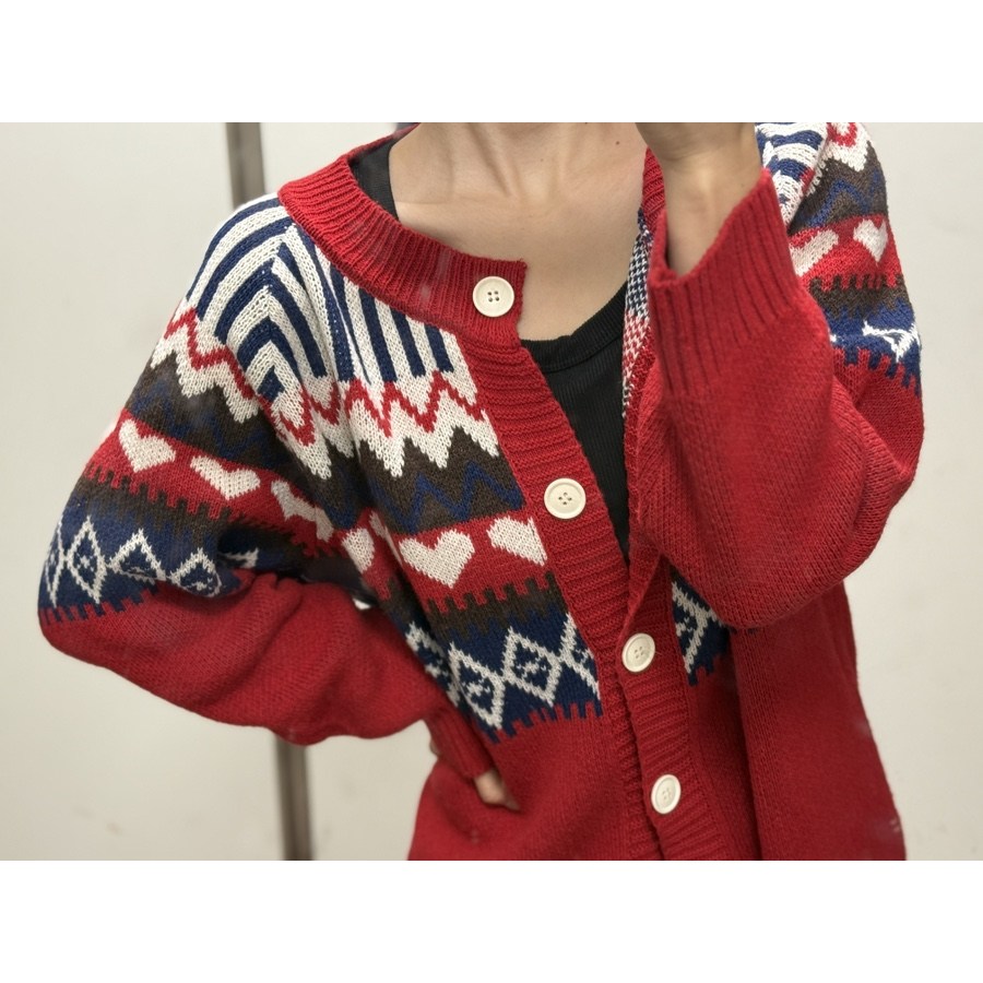 이로울 현이 여성 봄 루즈핏 자카드 니트 간절기 체형커버 데일리 니트, 현재가 18,900원