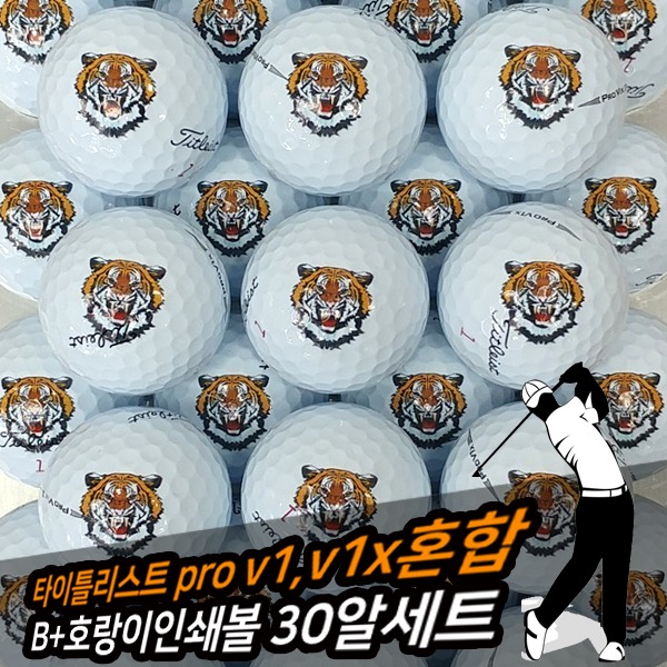 타이틀리스트 v1 v1x 혼합 B+ 타이거 인쇄볼(30알) 27,000원