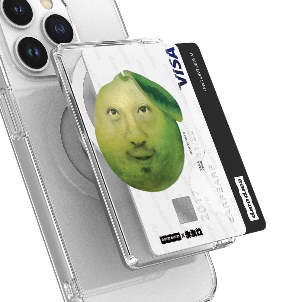 [어프어프X침착맨] 2배자력 마그네틱 사이드 카드포켓 맥세이프 카드지갑 단독상품, 1개, [어프어프X침착맨]폭력 레몬맨 26,000원