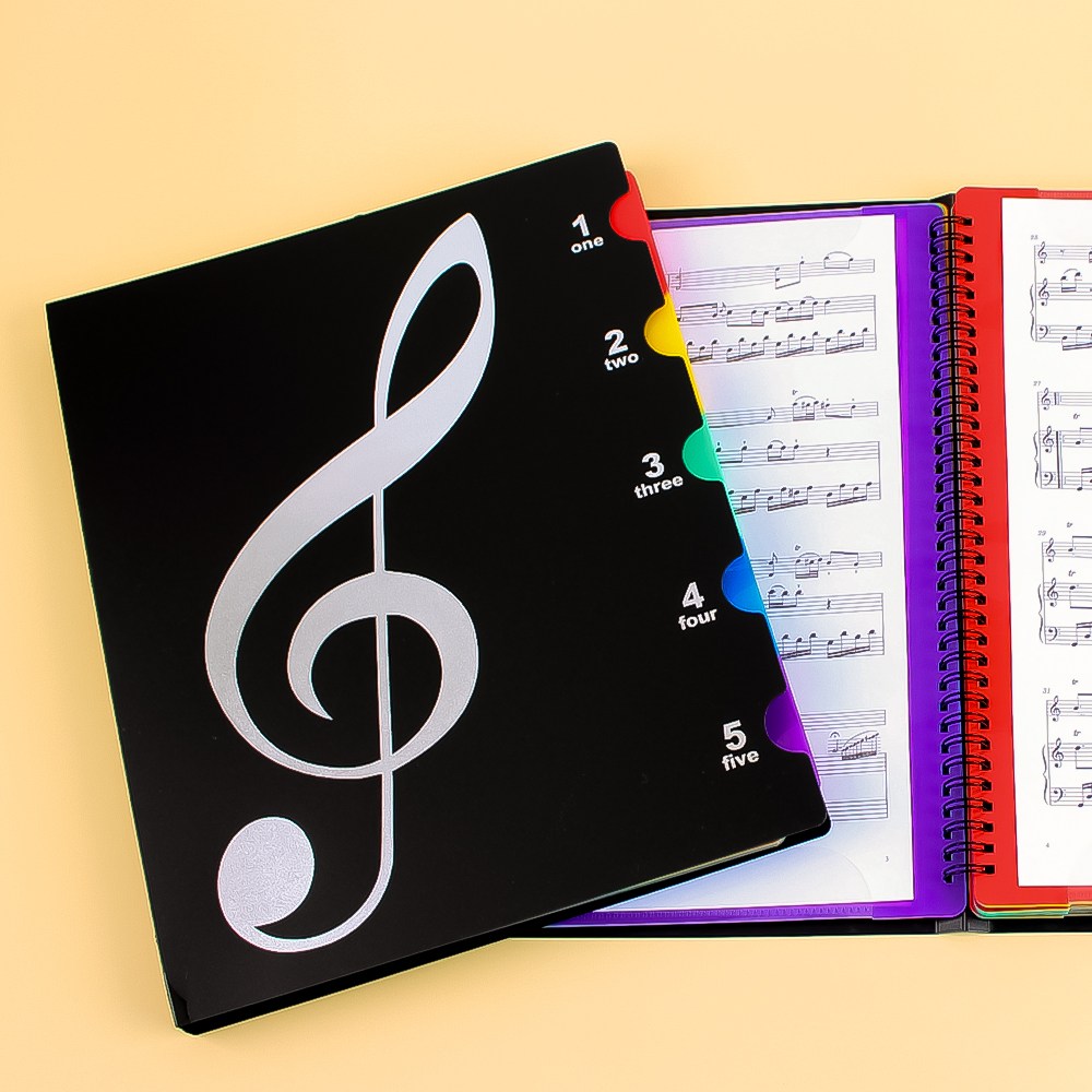 악보 깔끔정리 인덱스 파일 바인더 스프링 클리어 보관 수정 파일 60 페이지, 1개, 블랙 16,900원