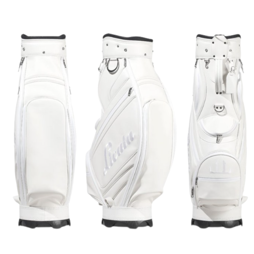 리카타 프리미엄 모던 고퀄리티 골프백 사피아노 가죽 5분할 캐디백 (+후드커버 포함), 화이트 246,400원