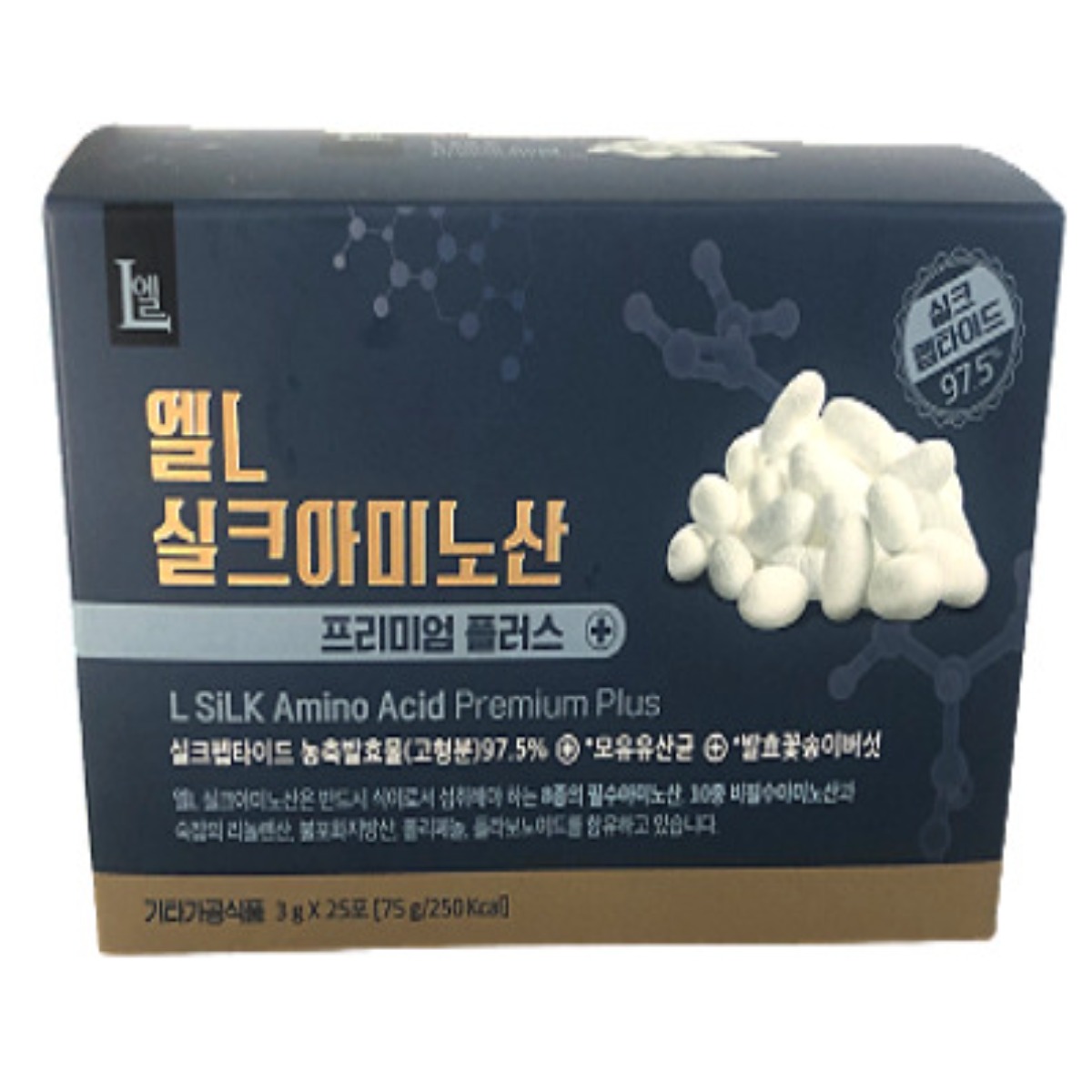 천잠 엘실크아미노산 75포 고함량 프리미엄순도 100% 단백질 실크 분말, 75g, 1개 84,000원