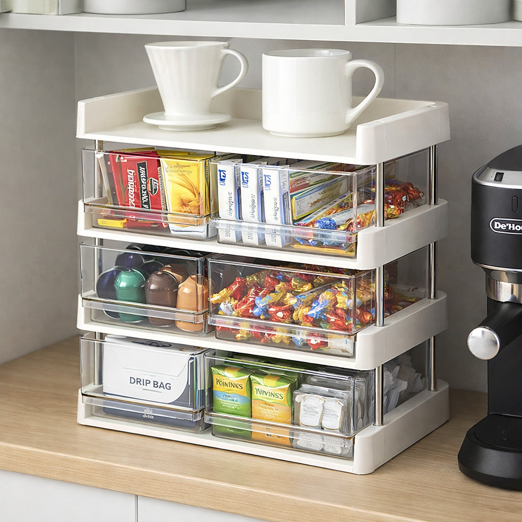 하루테 탕비실 수납 정리함, 화이트, 1개 37,780원