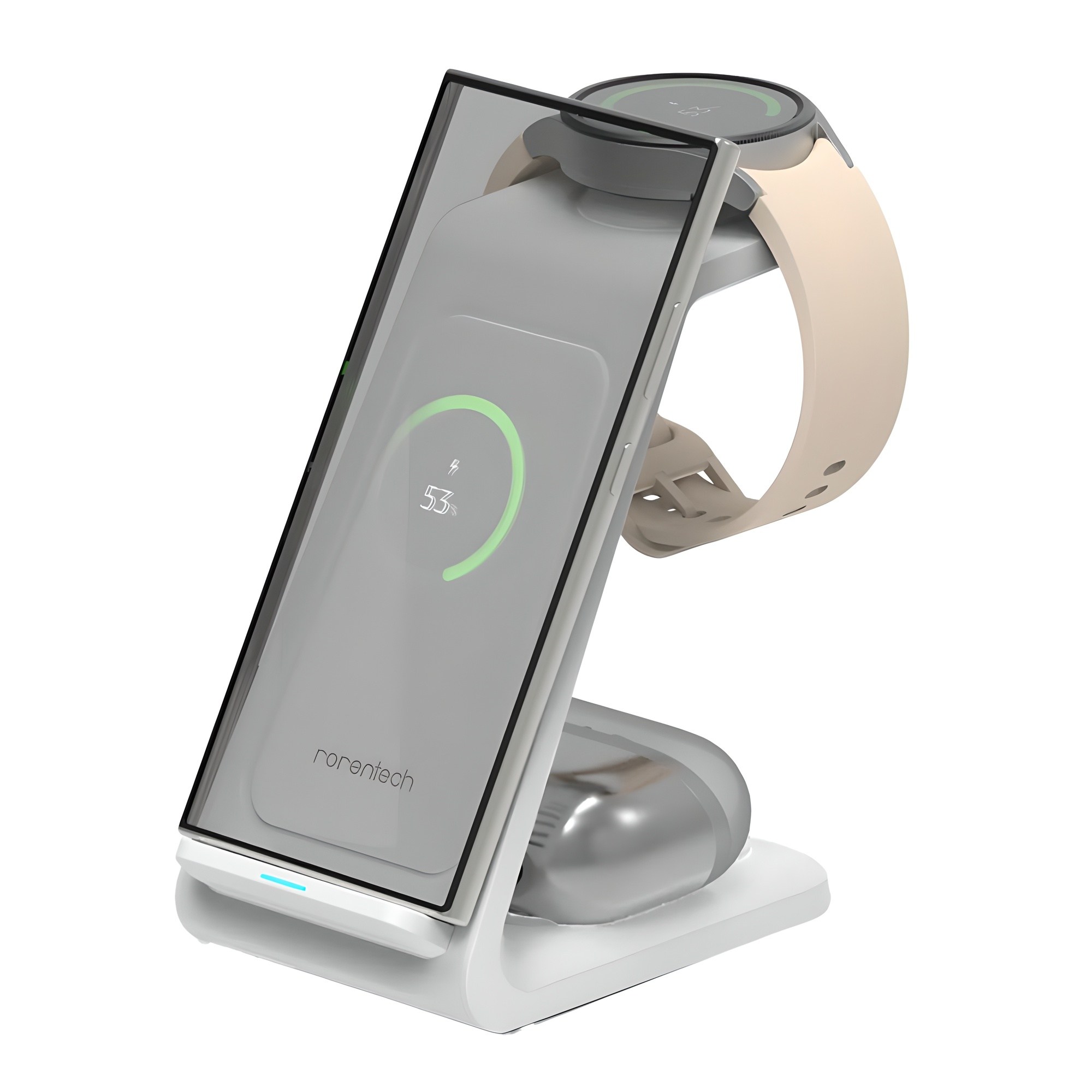 로랜텍 삼블 스탠드 3in1 고속 무선충전기, 화이트, 1개 19,800원