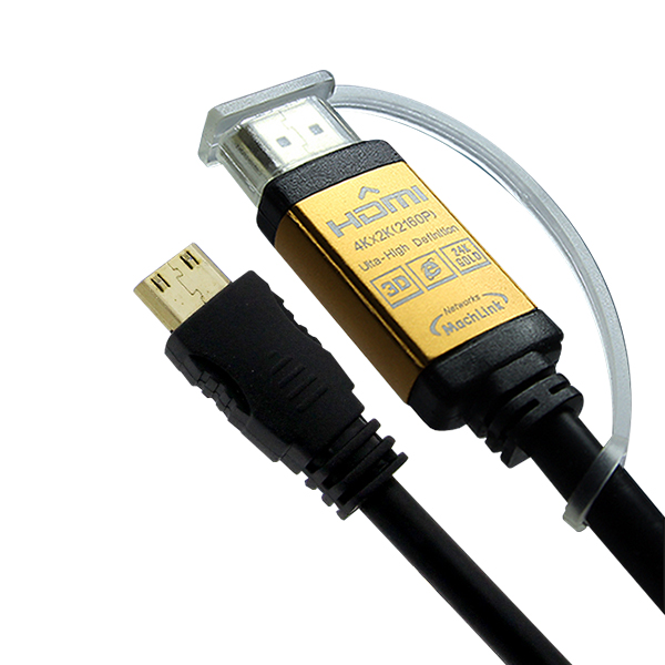 마하링크 ML-H2M050 골드 메탈 HDMI to Mini HDMI 케이블 (v2.0,5m) 10,200원