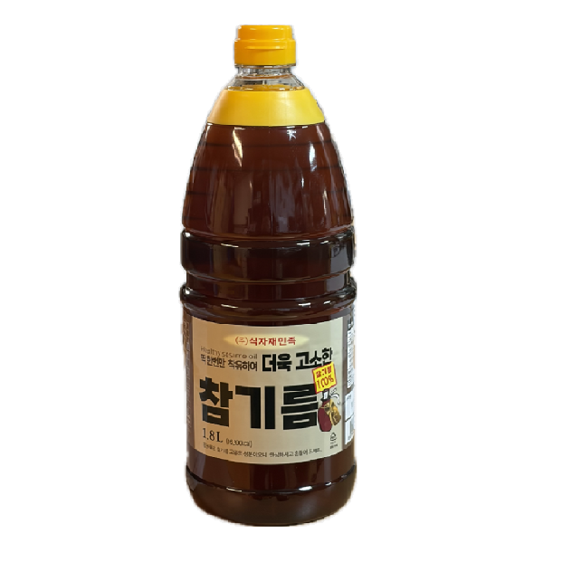 식자재민족 참기름 (깨분 백프로), 8개, 1.8L 122,500원