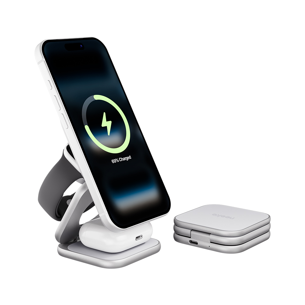 니케 Squarewon Gen2 Qi2 25W 3in1 맥세이프 무선 충전기, 1개, 실버 119,000원