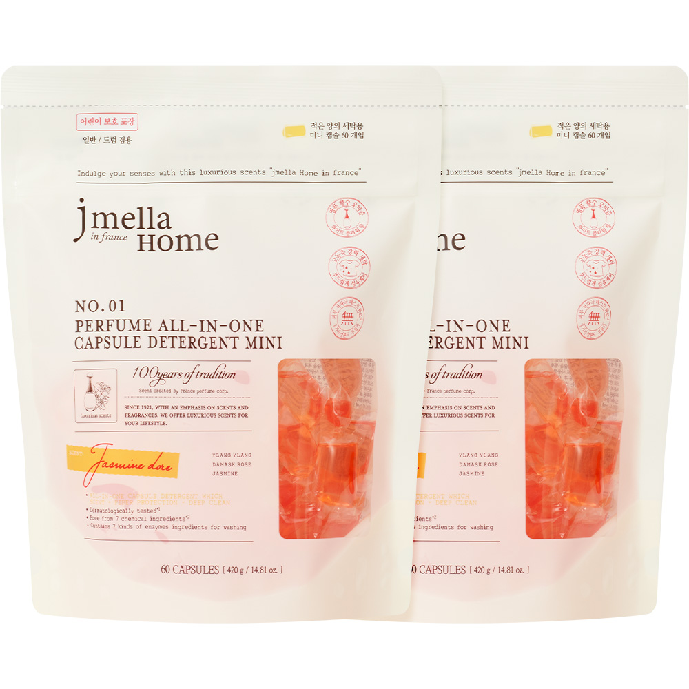 제이멜라 홈 인 프랑스 자스민 도르 퍼퓸 올인원 캡슐세제 미니, 60개입, 2개 19,900원