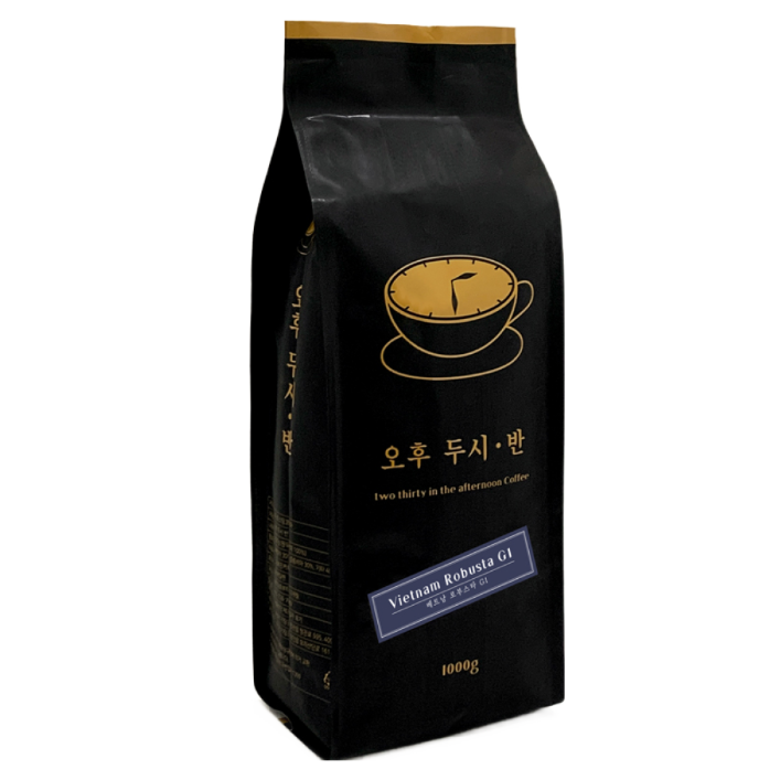 오후두시반 고급원두커피 베트남 커피 원두 로부스타 G1 홀빈, 1kg, 홀빈(분쇄안함), 1개 23,000원