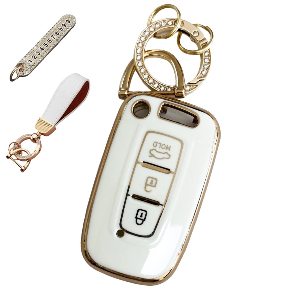 루루형제  현대 호환 자동차 프리미엄 TPU 키 케이스+번호 키링+가죽스트랩 18,860원