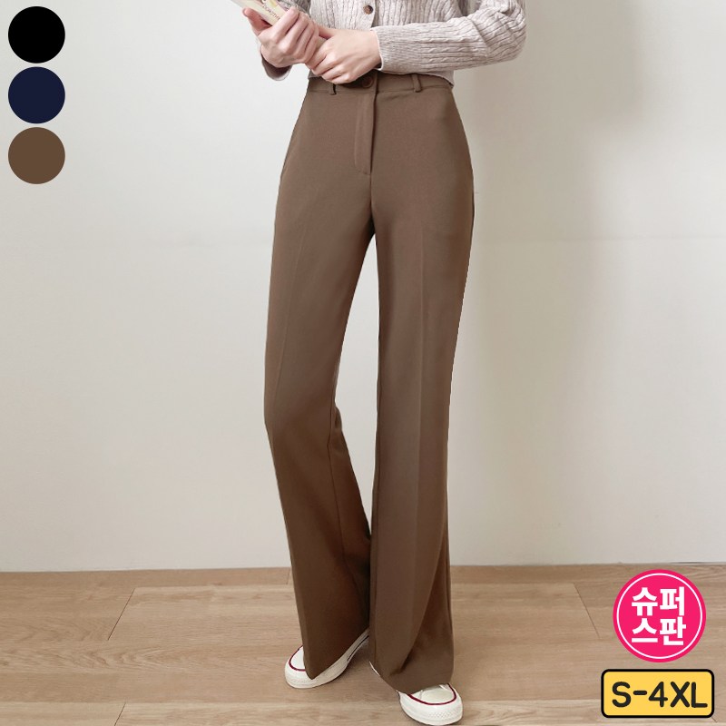 가비진 여성용 슬랙스 숏&롱 기장선택! 스판 쫀쫀 세미 부츠컷 슬랙스 팬츠 바지 빅사이즈까지 23,900원