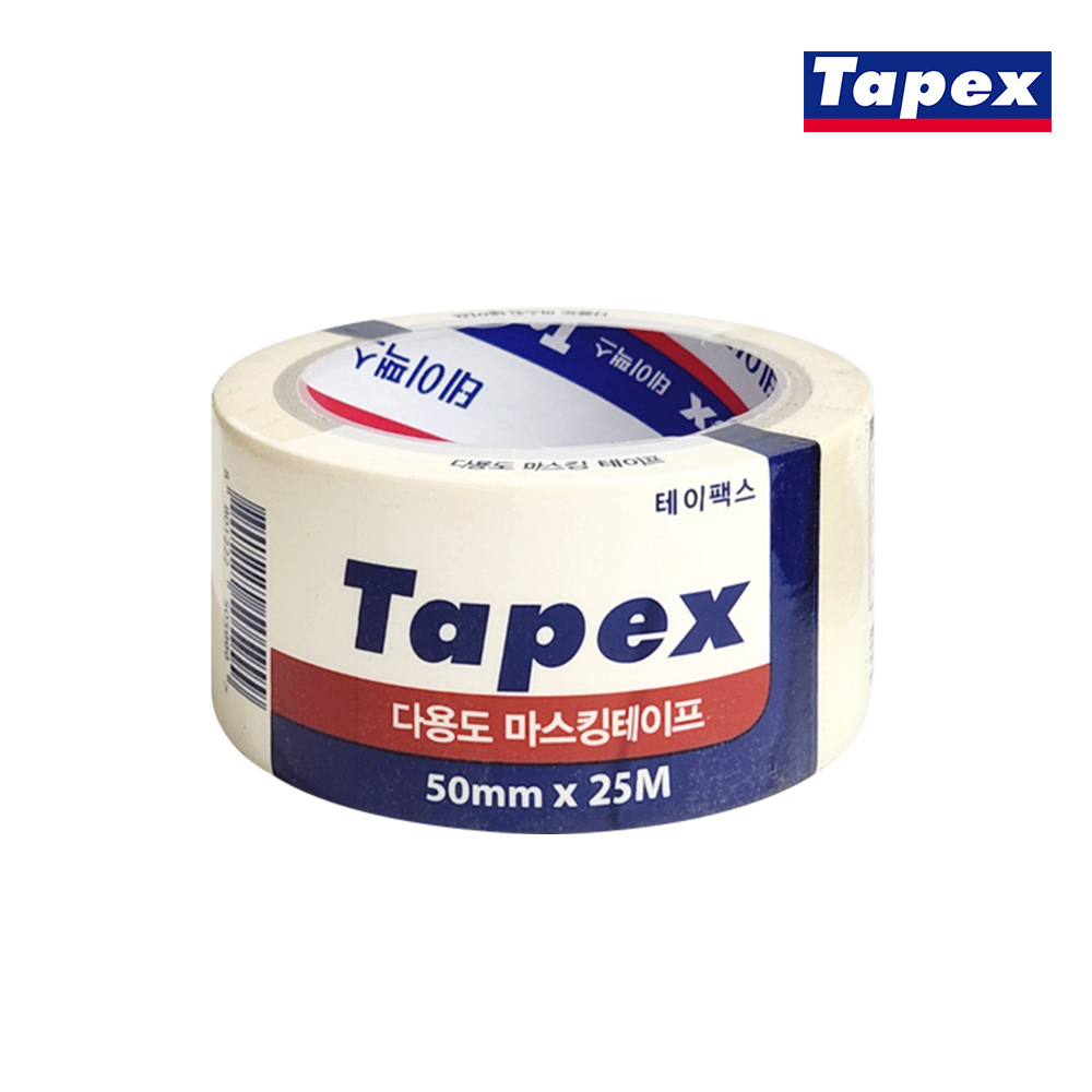 테이팩스 마스킹테이프 50mm x 25M x 1개 인테리어 리모델링 페인트작업 도장작업 2,000원