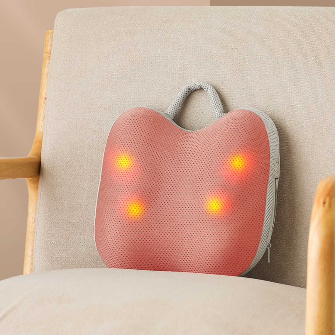 HULULU 무선 허리 안마기 허리베개 등 어깨 배 종아리 다용도 안마기, 그레이 45,800원