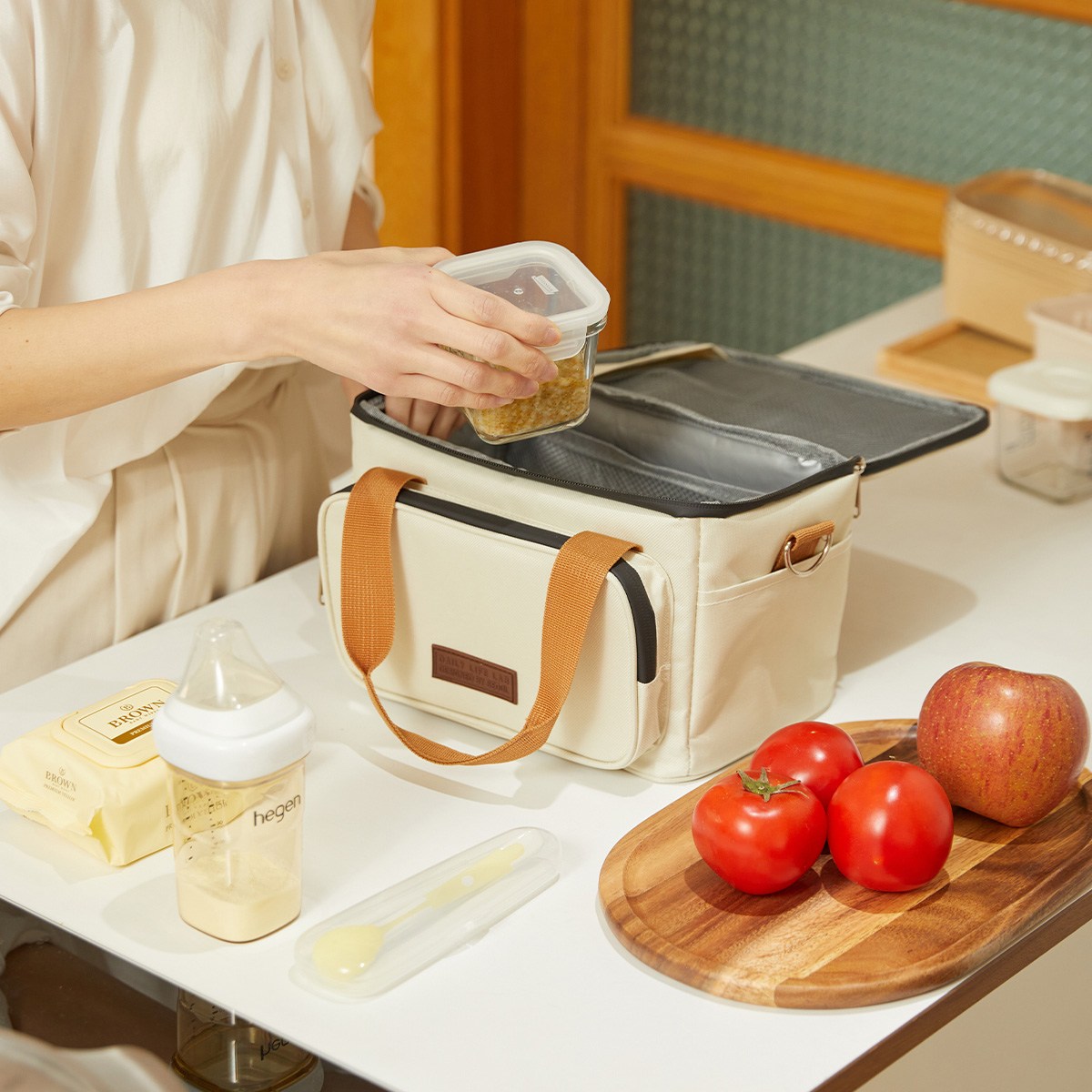 일상생활연구소 보냉백 보냉가방 쿨러백 이유식 도시락, 17L, 크림 베이지 29,900원