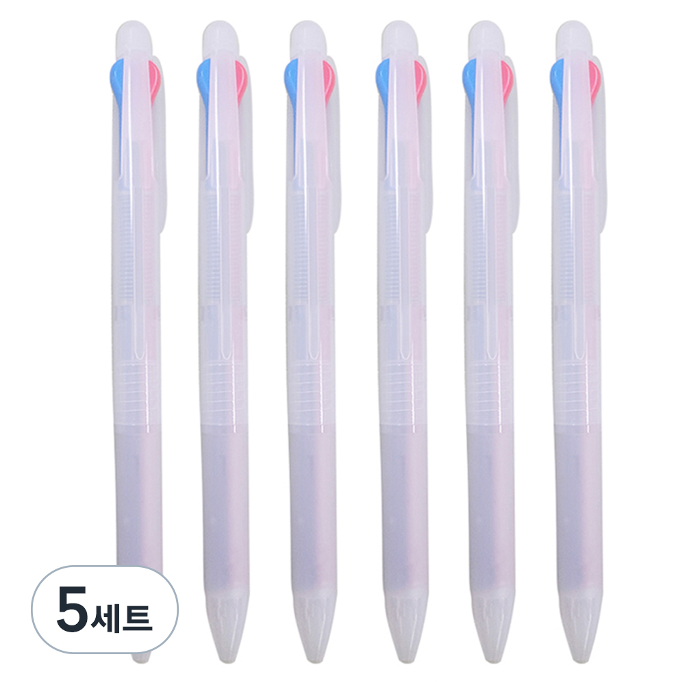 문구담 삼색펜 6p, 검정 + 파랑 + 빨강, 5세트 34,500원