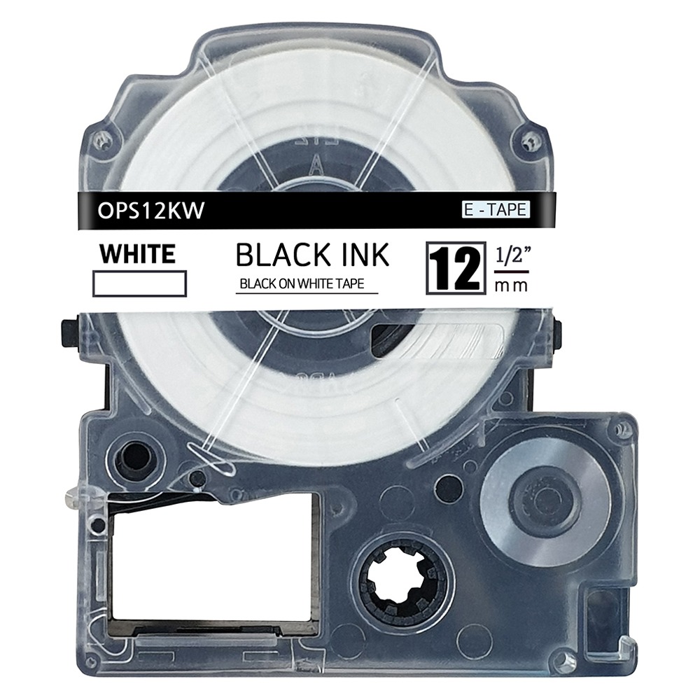 오피스토어 엡손 호환 라벨테이프, 흰색바탕 검정글자, 12mm 4,200원
