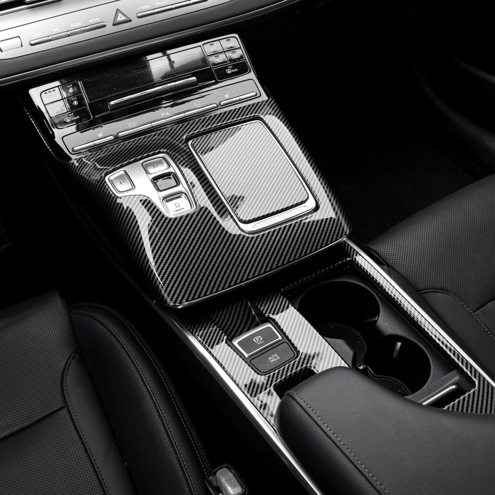 더블랙 호환 더뉴그랜저 기어패널 커버 컵홀더 커버 튜닝 용품 카본 몰딩 악세사리, 기타 55,500원
