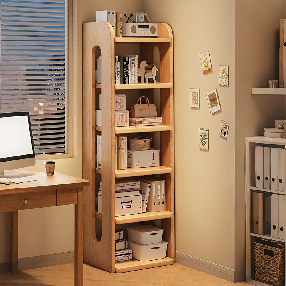 서재 거실용 책장 4단/5단/6단 심플한 원목 책꽂이, 6단, 옐로우 185,000원