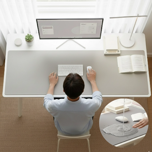 SINEET 데스크 매트 깨끗한 미끄럼 방지 단색 책상 매트/책상 보호매트 KIC791, 그레이 22,900원