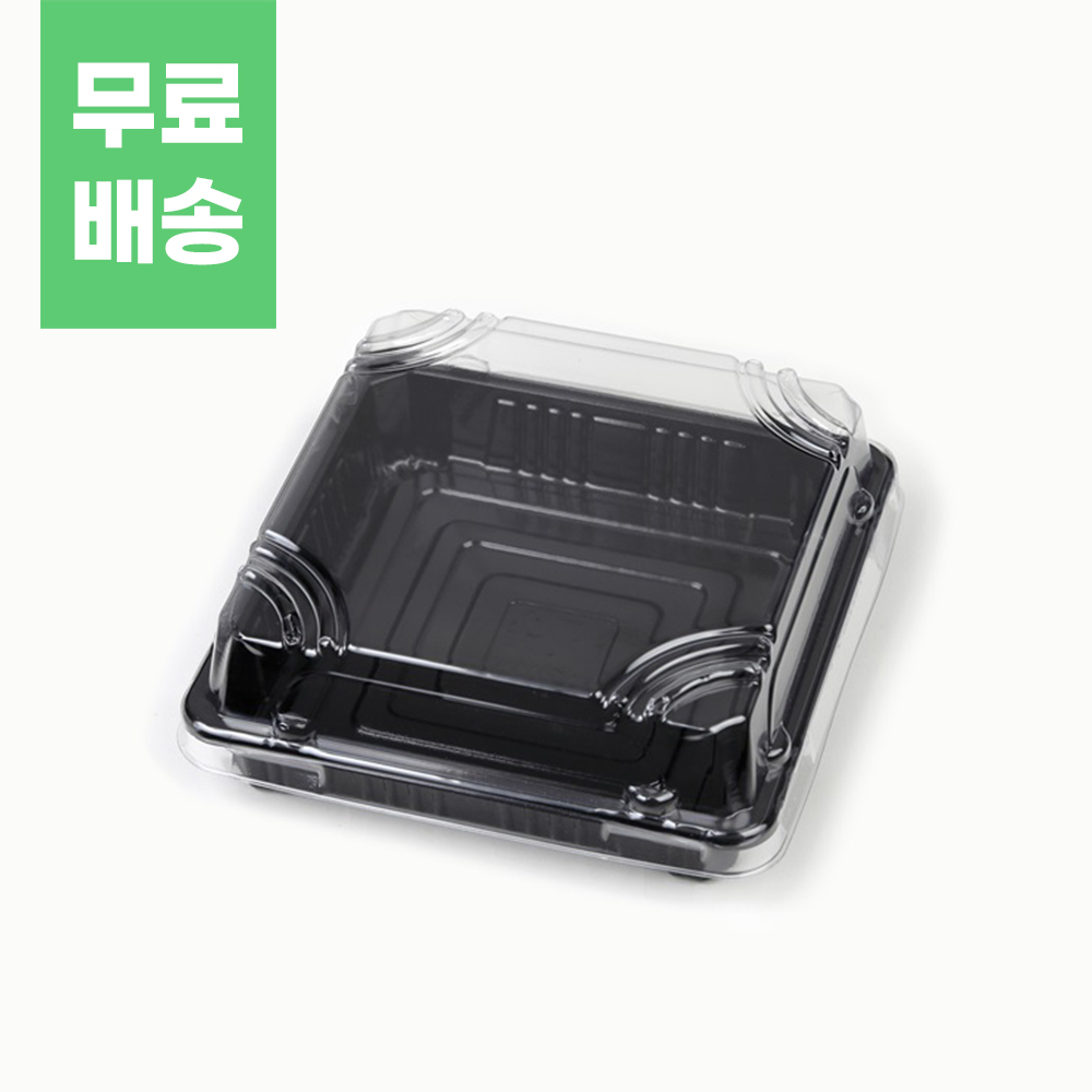 블랙 사각 초밥용기 600개 세트 소 중 대 선택 배달용기 캠핑 나들이 피크닉 일식용기 143,430원