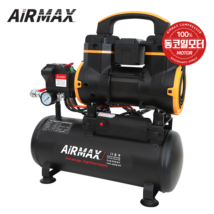 에어맥스 저소음 무오일 콤프레샤 2-1180F8 3.5마력급 8리터, 1개, 본품(배터리없음) 186,150원