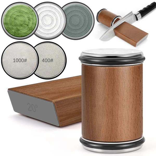 롤링 샤프너 주방 나이프 숫돌 세트용 롤링 키트, 15/20 도 자석 각도 14,670원