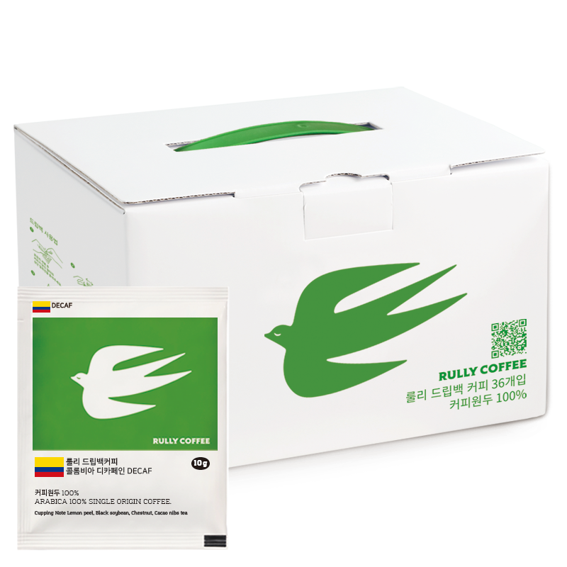 룰리커피 드립백 커피 핸드드립 디카페인 콜롬비아 36개입 29,500원