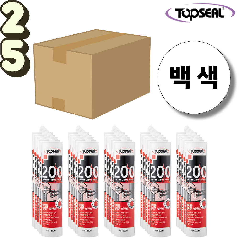 탑씰 200 방화용 백색 실리콘 실란트 300ml 노즐포함 100,500원