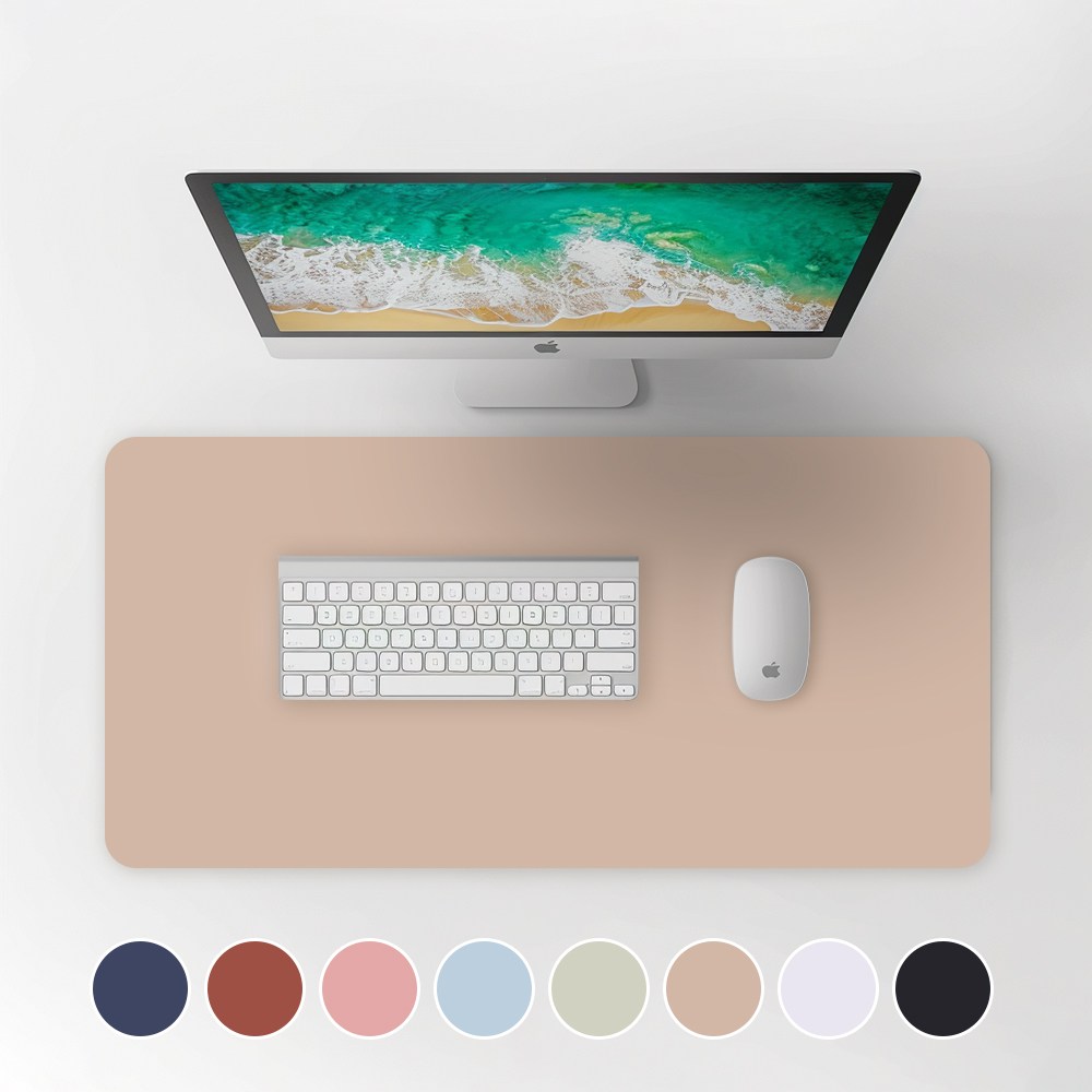 PULU 가죽 마우스 패드 데스크 방수 논슬립 와이드 대형 책상 마우스 장패드, 라이트브라운 16,800원