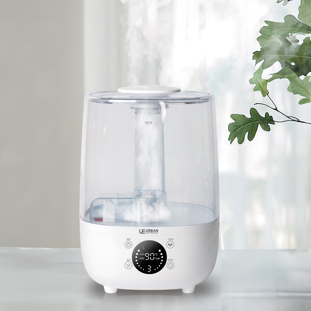 어반 대용량 듀얼노즐 초음파 가습기 4L 리모컨 통세척 투명 UEH-D4L, 단품 49,060원