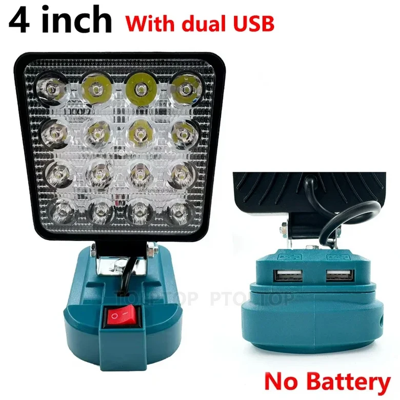 Makita 14.4V 18V 리튬 이온 배터리에 대 한 새로운 LED 작업 빛 USB 야외 손전등 랜 턴 캠핑 램프 비상 조 18,800원