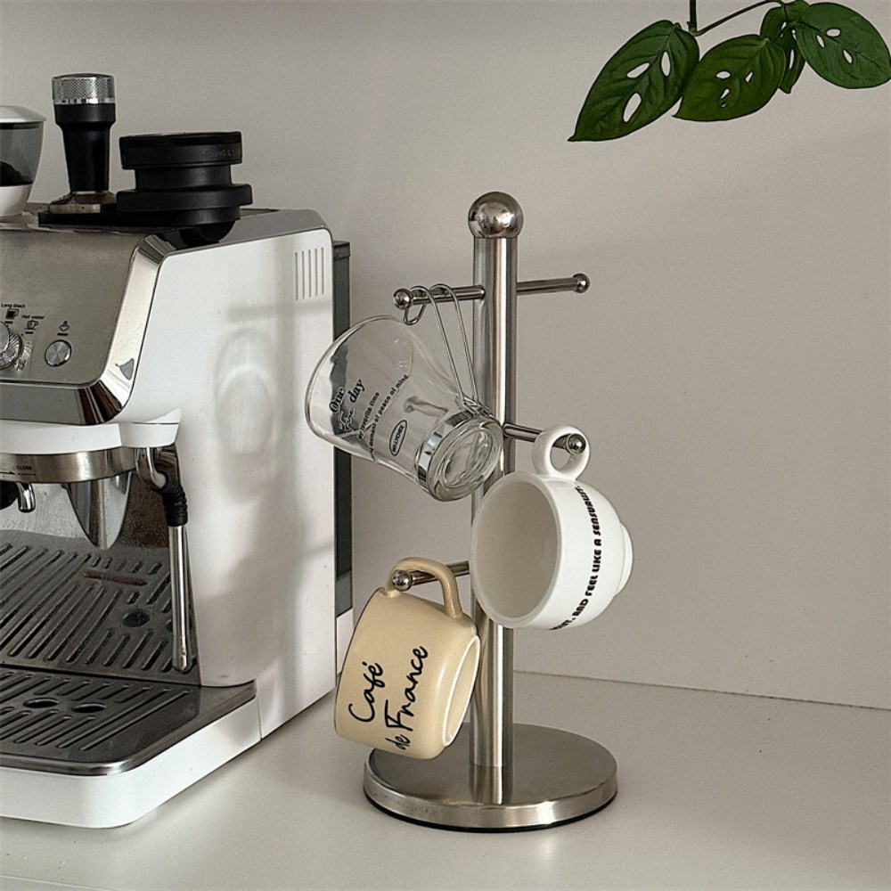 스테인리스 스탠드 트리형 6구 컵걸이 컵건조대 머그랙 컵거치대 멀티걸이 다용도건조대, 실버 18,800원