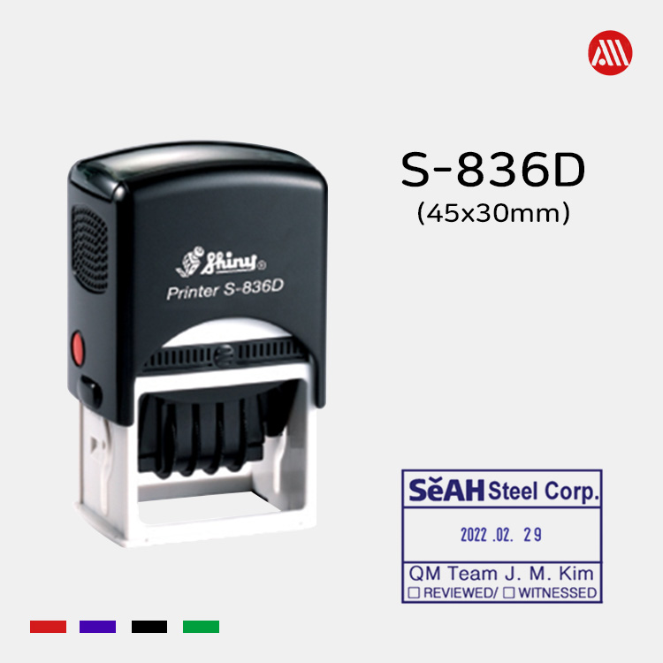 샤이니 자동스탬프 S-836D -45x30mm- S836D 날짜 회전 23,400원
