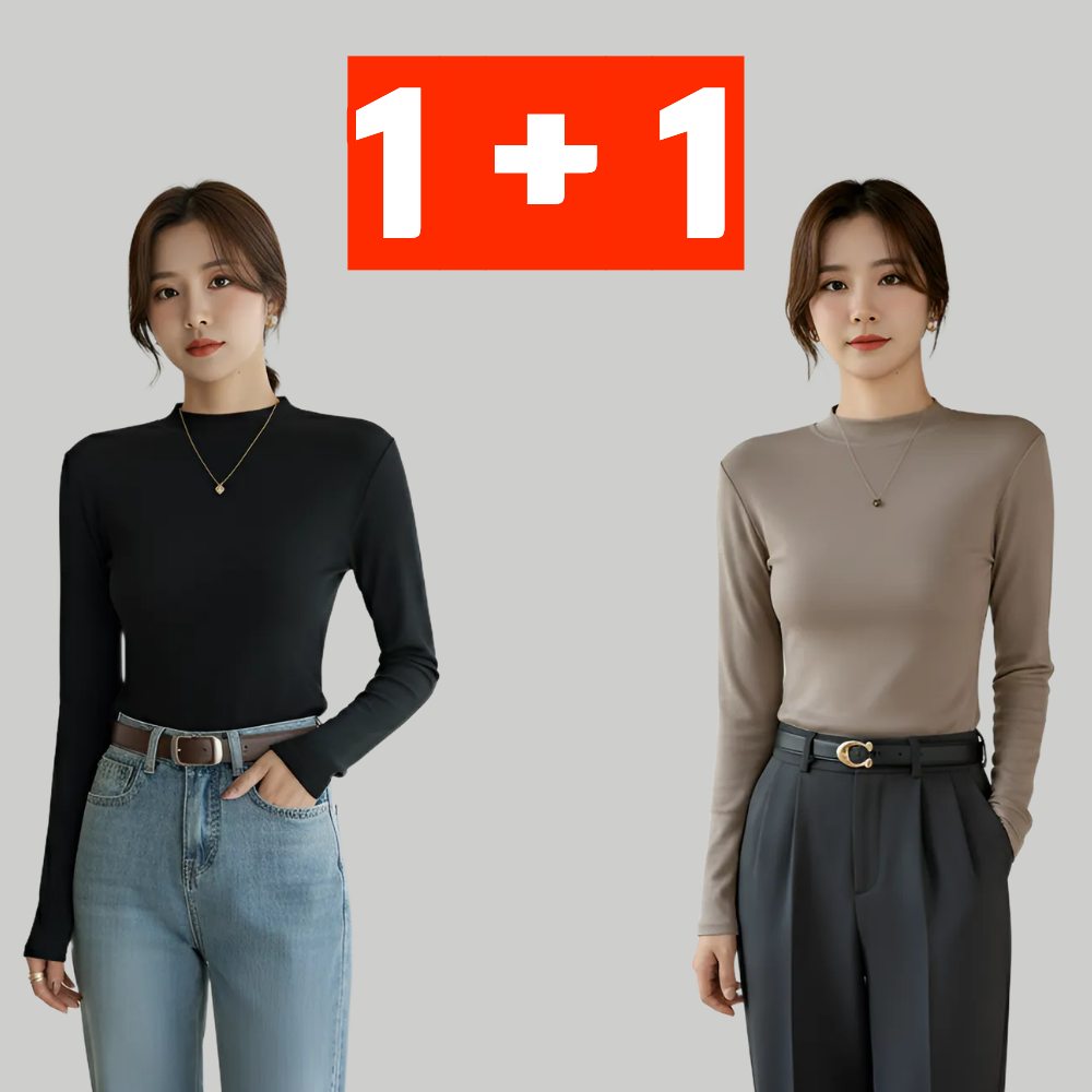 밸류그램 여성 프리미엄 긴팔 반목 티셔츠 1+1 23,900원