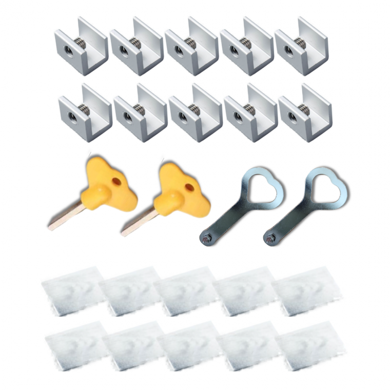 창문 잠금장치 고정 자물쇠 방범 미닫이문 스토퍼 샷시 샤시 윈도우락 방충망 회색 1구형 10개 7,500원