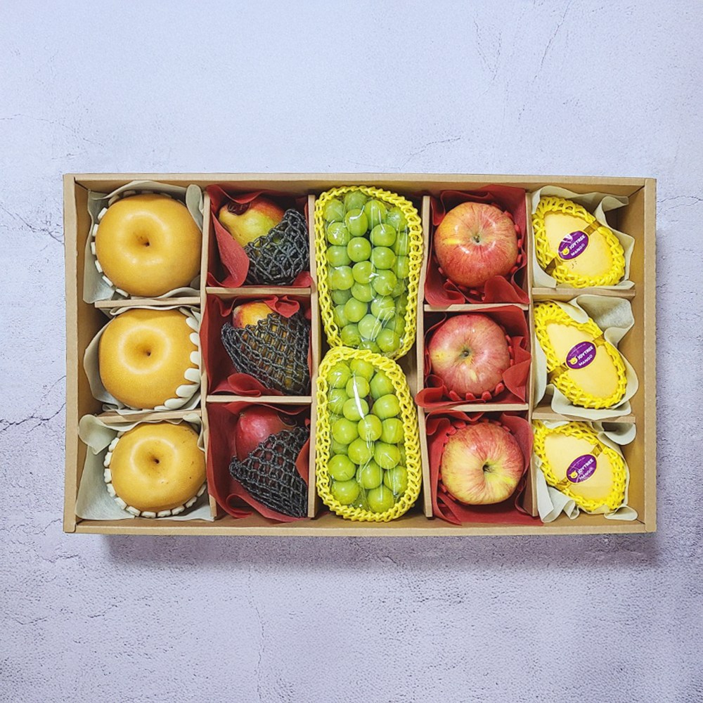 2026 설날 프리미엄 과일 선물세트 사과/배/샤인머스켓/골드망고/애플망고, 1박스 134,900원