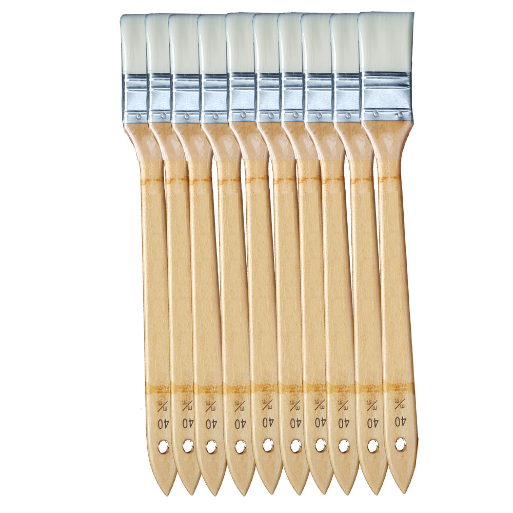 고급 아크릴인조모 백붓 하얀털 40mm 페인트 붓 10개 세트 페인트브러쉬 수성 유성 페인트붓 붓자국이 적은붓, 10개 19,500원