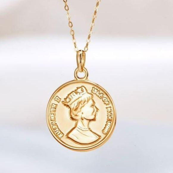 골드앤 여성용 14K 더퀸 엘리자베스 코인 목걸이 342,300원