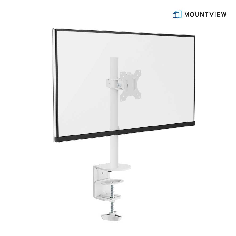 마운트뷰 싱글 상하 수직 모니터암 거치대 MV12-T01 클램프형 27인치 32인치, 화이트[BOM2106], 1개 34,900원