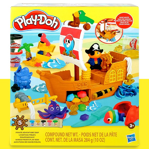 (해즈브로) 플레이도 해적선 보물찾기 세트 F7370 플레이도우 클레이, 본상품선택, 1개 31,500원