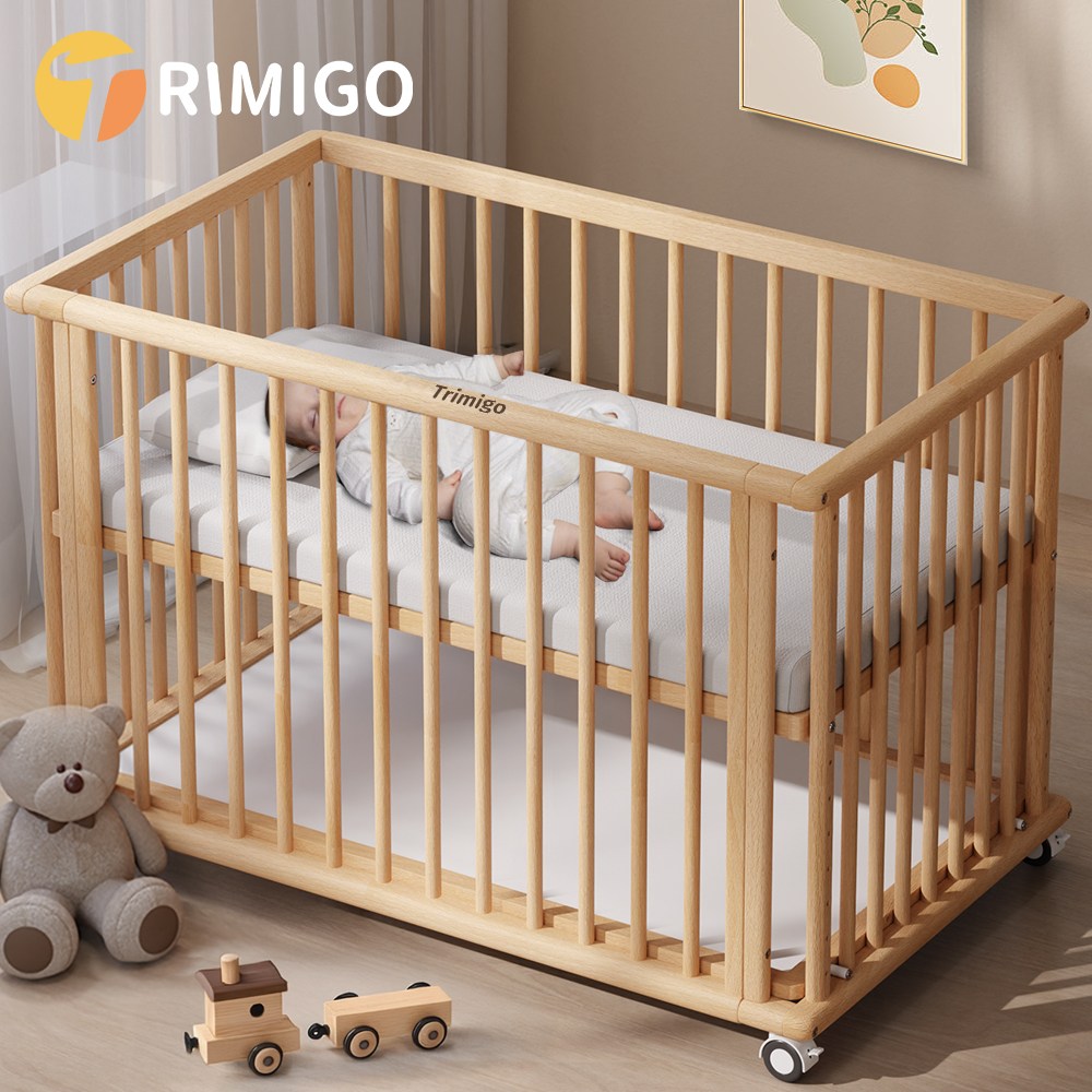 트리미고 원목 아기침대 다기능 이동식 신생아침대 418,000원